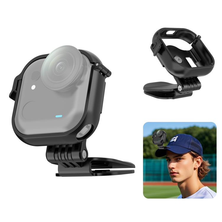 For Insta360 GO Ultra PULUZ Baseball Hat Clip Camera POV Vlog Mount, For Insta360 GO Ultra Hat Clip For Insta360 GO Ultra Hat Clip