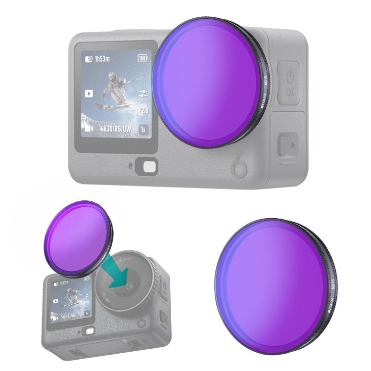 For DJI Osmo Action 6 PULUZ Action Camera ND16 Lens Filter, ND16 ND16