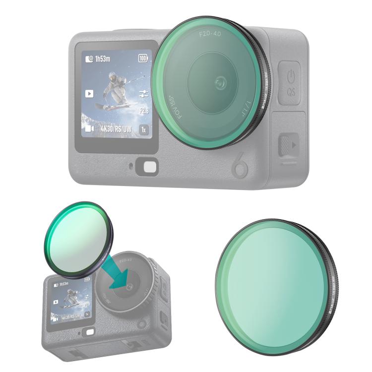 For DJI Osmo Action 6 PULUZ Action Camera Black Mist 1/4 Lens Filter, Black Mist 1/4 Black Mist 1 4