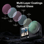 For DJI Osmo Action 6 PULUZ Action Camera Black Mist 1/4 Lens Filter, Black Mist 1/4