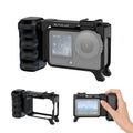 For DJI Osmo Action 6 PULUZ Street Photography Handle Ergonomic Hand Grip Cage Frame with Cold Shoe, Street Photography Handle Street Photography Handle