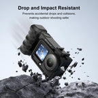 For DJI Osmo Action 6 PULUZ Street Photography Handle Ergonomic Hand Grip Cage Frame with Cold Shoe, Street Photography Handle