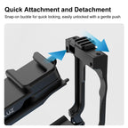 For DJI Osmo Action 6 PULUZ Street Photography Handle Ergonomic Hand Grip Cage Frame with Cold Shoe, Street Photography Handle