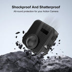For GoPro MAX2 PULUZ Body Silicone Protective Case with Dual Lens Caps Cover & Strap, Body Case with Dual Lens Cap