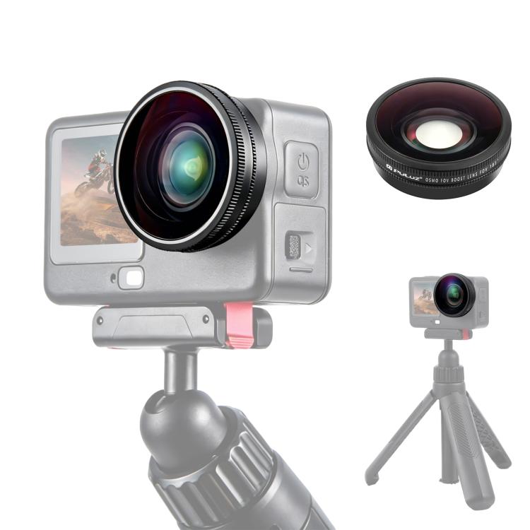 For DJI Osmo Action 6 PULUZ FOV Boost Lens 185 Degree Wide Angle Lens, For DJI Osmo Action 6 For DJI Osmo Action 6