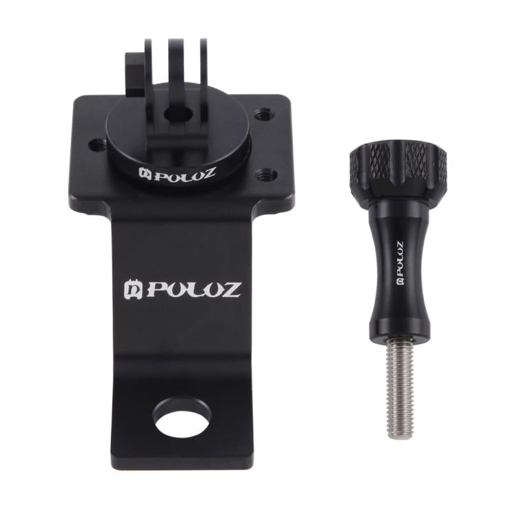 PULUZ Aluminum Alloy Motorcycle Fixed Holder Mount with Tripod Adapter & Screw for GoPro, Insta360, DJI and Other Action Cameras, Fixed Mount 2 (Black), Fixed Mount 2 (Silver), Fixed Mount 2 (Red), Fixed Mount 2 (Blue), Fixed Mount 2 (Gold)