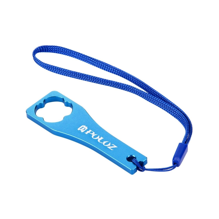 PULUZ CNC Aluminum Alloy Tighten Screw Cap Wrench Tool for GoPro Hero11 Black / HERO10 Black / HERO9 Black / HERO8 Black / HERO7 /6 /5 /5 Session /4 Session /4 /3+ /3 /2 /1, Xiaoyi and Other Action Cameras, Wrench (Aluminum Material) Blue              ... Wrench (Aluminum Material) Blue Blue