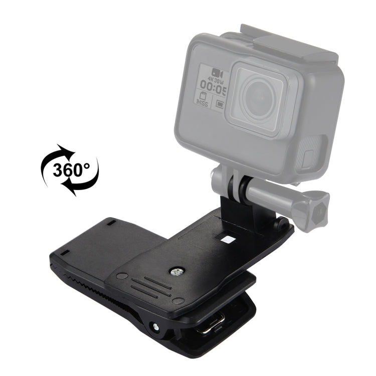 PULUZ 360 Degree Rotating Backpack Hat Rec-mounts Quick Release Clamp Mount for GoPro, Insta360, DJI and Other Action Cameras, Hat Rec-mount Hat Rec-mount