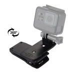 PULUZ 360 Degree Rotating Backpack Hat Rec-mounts Quick Release Clamp Mount for GoPro, Insta360, DJI and Other Action Cameras, Hat Rec-mount Hat Rec-mount