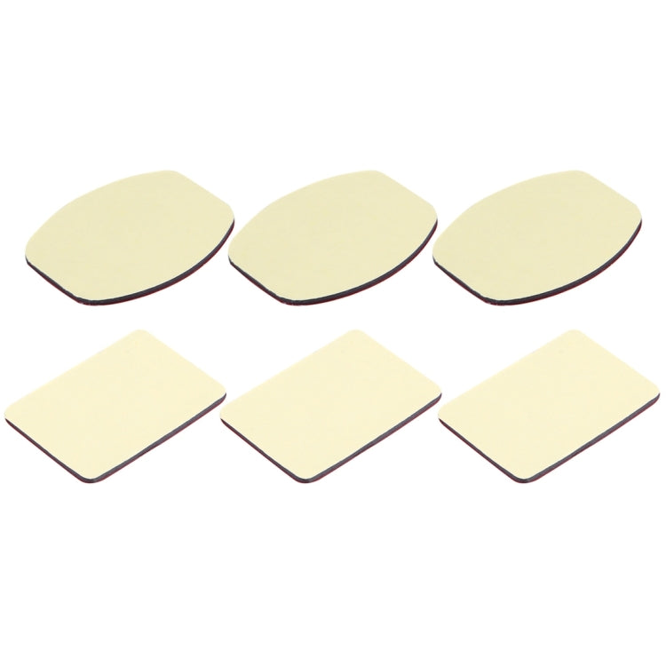 3 Flat Adhesive Pad Stickers + 3 Curved Adhesive Pad Stickers for GoPro, Insta360, DJI and Other Action Cameras, 3M Stickers – Durable Build, Easy to Use