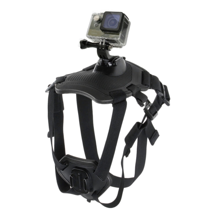 Hound Dog Fetch Harness Adjustable Chest Strap Mount for GoPro, Insta360, DJI and Other Action Cameras, Dog Chest Strap – Durable Build, Easy to Use Dog Chest Strap Black