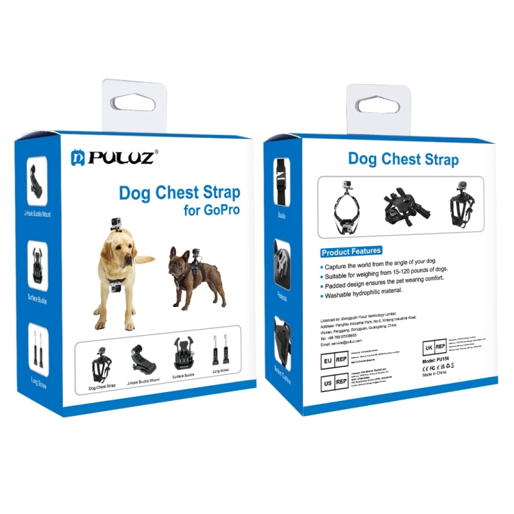 Hound Dog Fetch Harness Adjustable Chest Strap Mount for GoPro, Insta360, DJI and Other Action Cameras, Dog Chest Strap – Durable Build, Easy to Use