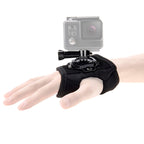 PULUZ 360 Degree Rotation Glove Style Palm Strap Mount Band for GoPro, Insta360, DJI and Other Action Cameras, Glove Palm Strap Glove Palm Strap PU162