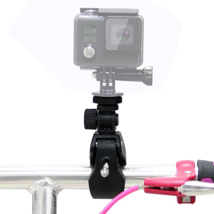 PULUZ Motorcycle Bicycle Handlebar Holder with Tripod Mount & Screw for GoPro, Insta360, DJI and Other Action Cameras, Lengthened Mount Lengthened Mount