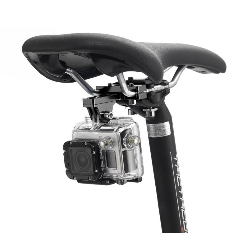 PULUZ Aluminium Alloy Bike Seat Cushion Mount for for GoPro, Insta360, DJI and Other Action Cameras, Seat Mount Seat Mount Black