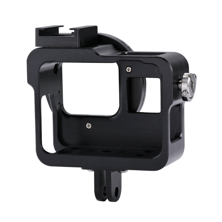 Housing Shell CNC Aluminum Alloy Protective Cage with 52mm UV Lens for GoPro HERO(2018) /7 Black /6 /5 – Lanyard, Aluminum Alloy, For HERO6 /5 No Frame, For HERO5/6 No Frame