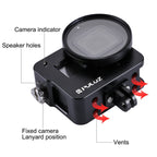 Housing Shell CNC Aluminum Alloy Protective Cage with 52mm UV Lens for GoPro HERO(2018) /7 Black /6 /5 – Lanyard, Aluminum Alloy, For HERO6 /5 No Frame, For HERO5/6 No Frame