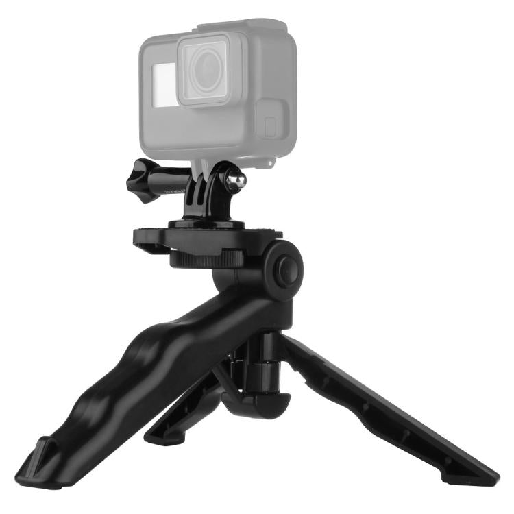 PULUZ Grip Folding Tripod Mount with Adapter & Screws for GoPro, Insta360, DJI and Other Action Cameras, Load Max: 2kg, Load Max: 2kg Load Max: 2kg