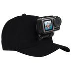 PULUZ Baseball Hat with J-Hook Buckle Mount & Screw for GoPro, DJI OSMO Action and Other Action Cameras, Baseball Hat Black Color, Baseball Hat Red Color, Baseball Hat Dark Blue Color Baseball Hat Black Color Black