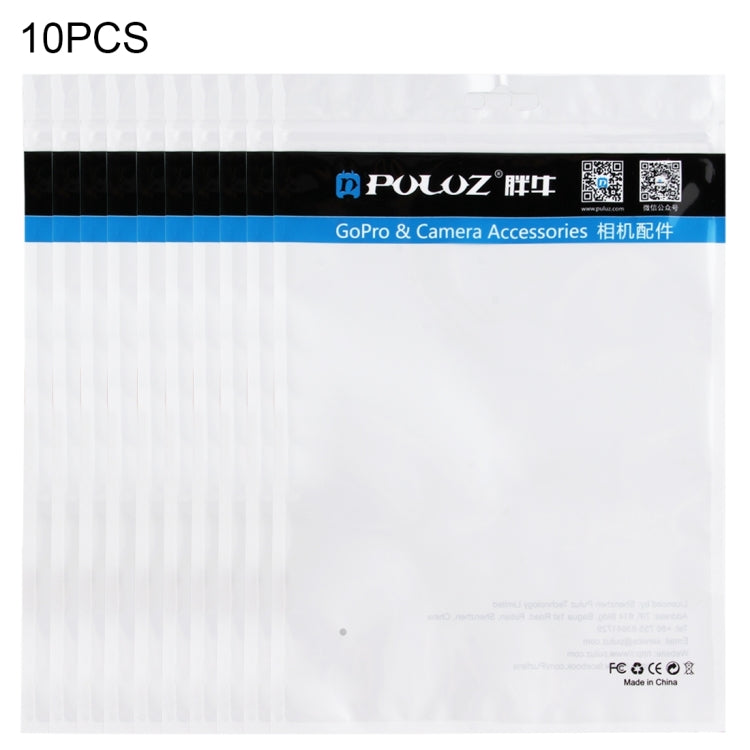 10 PCS PULUZ 25.8cm x 18cm Hang Hole Clear Front White Pearl Jewelry Zip Lock Packaging Bag (Size: L), Size: L Size: L