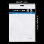 10 PCS PULUZ 25.8cm x 18cm Hang Hole Clear Front White Pearl Jewelry Zip Lock Packaging Bag (Size: L), Size: L