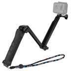 PULUZ 3-Way Grip Foldable Tripod Selfie-stick Extension Monopod for GoPro, Insta360 ONE R, DJI Osmo Action and Other Action Cameras, Length: 20-58cm, Length: 20-58cm Length: 20-58cm PU202