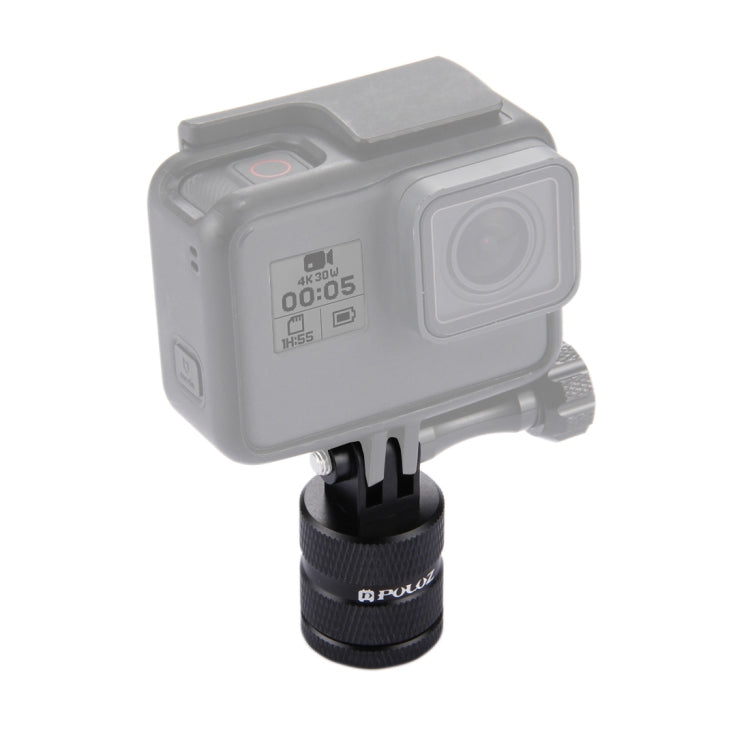 PULUZ 1/4 Inch Screw Hole Tripod Mount CNC Adapter for GoPro, Insta360, DJI and Other Action Cameras, 1/4 Inch Long Size 1 4 Inch Long Size