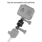 PULUZ 360 Degree Rotation CNC Swivel Pivot Extension Arm Tripod Mount for GoPro, Insta360, DJI and Other Action Cameras, Extension Adapter