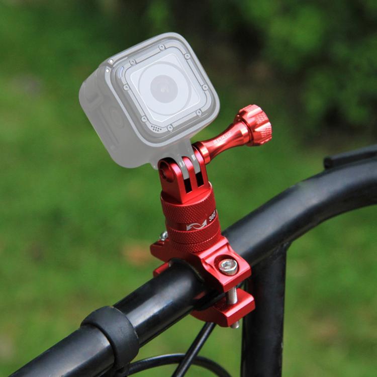 PULUZ 360 Degree Rotation Bike Aluminum Handlebar Adapter Mount with Screw for GoPro, Insta360, DJI and Other Action Cameras, China Stock (Red), China Stock (Blue), Handlebar Adapter Mount 1 China Stock (Red) PU223R