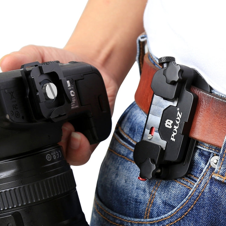 PULUZ Capture Camera Clip Aluminum Alloy Quick Release Clip with Plate, Capture Clip Capture Clip Red