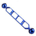 PULUZ 9.0 inch 22.8cm Aluminum Alloy Dual Balls Arm, Ball Diameter: 25mm, 9.0 inch (Blue) 9.0 inch (Blue) Blue