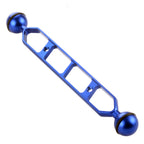 PULUZ 9.0 inch 22.8cm Aluminum Alloy Dual Balls Arm, Ball Diameter: 25mm, 9.0 inch (Blue) 9.0 inch (Blue) Blue