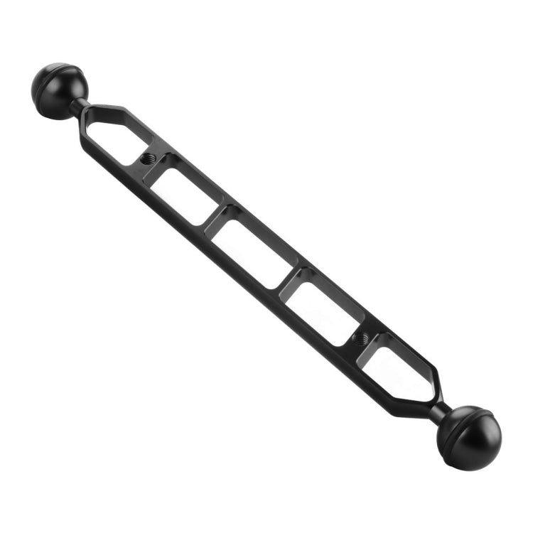 PULUZ 11.0 inch 27.9cm Aluminum Alloy Dual Balls Arm, Ball Diameter: 25mm, 11.0 inch (Black) 11.0 inch (Black) Black
