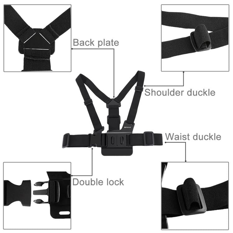 Adjustable Body Mount Belt Chest Strap with J Hook Mount & Long Screw for GoPro, Insta360, DJI and Other Action Cameras, Chest Strap – Durable Build, Easy to Use