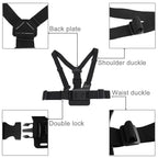 Adjustable Body Mount Belt Chest Strap with J Hook Mount & Long Screw for GoPro, Insta360, DJI and Other Action Cameras, Chest Strap – Durable Build, Easy to Use