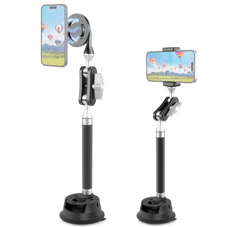 PULUZ Car Suction Cup Arm Mount Phone Tablet Magnetic Holder with Phone Clamp, Car Suction Cup Arm Car Suction Cup Arm