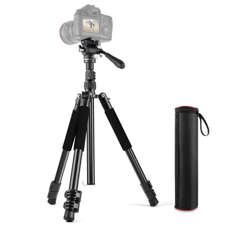 PULUZ 1.6m Reverse-Folding Professional Video Tripod with Fluid Drag Head, 1.6m Reverse-Folding 1.6m Reverse-Folding