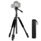 PULUZ 1.6m Reverse-Folding Professional Video Tripod with Fluid Drag Head, 1.6m Reverse-Folding 1.6m Reverse-Folding