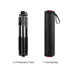 PULUZ 1.6m Reverse-Folding Professional Video Tripod with Fluid Drag Head, 1.6m Reverse-Folding