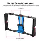 PULUZ Vlogging Live Broadcast Smartphone Video Rig Filmmaking Recording Handle Stabilizer Bracket for iPhone, Galaxy, Huawei, Xiaomi, HTC, LG, Google, and Other Smartphones, Vlogging Rig