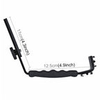 PULUZ L-Shape Bracket Handheld Grip Holder with Dual Side Cold Shoe Mounts for Video Light Flash, DSLR Camera, Bracket