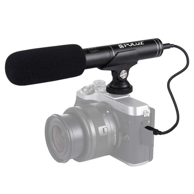PULUZ Professional Interview Condenser Video Shotgun Microphone with 3.5mm Audio Cable for DSLR & DV Camcorder, Microphone Microphone