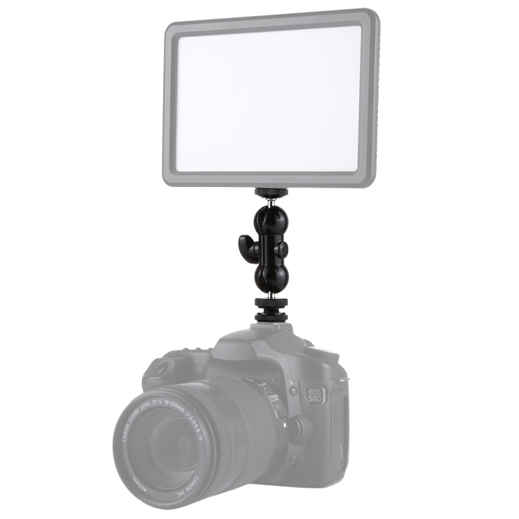PULUZ Flash Hot Shoe Swivel Ball Head 1/4 inch Tripod Screw Magic Arm with Lock, Magic Arm Magic Arm