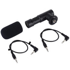 PULUZ 3.5mm Audio Stereo Recording Vlogging Professional Interview Microphone for DSLR & DV Camcorder, Smartphones, Mini Microphone