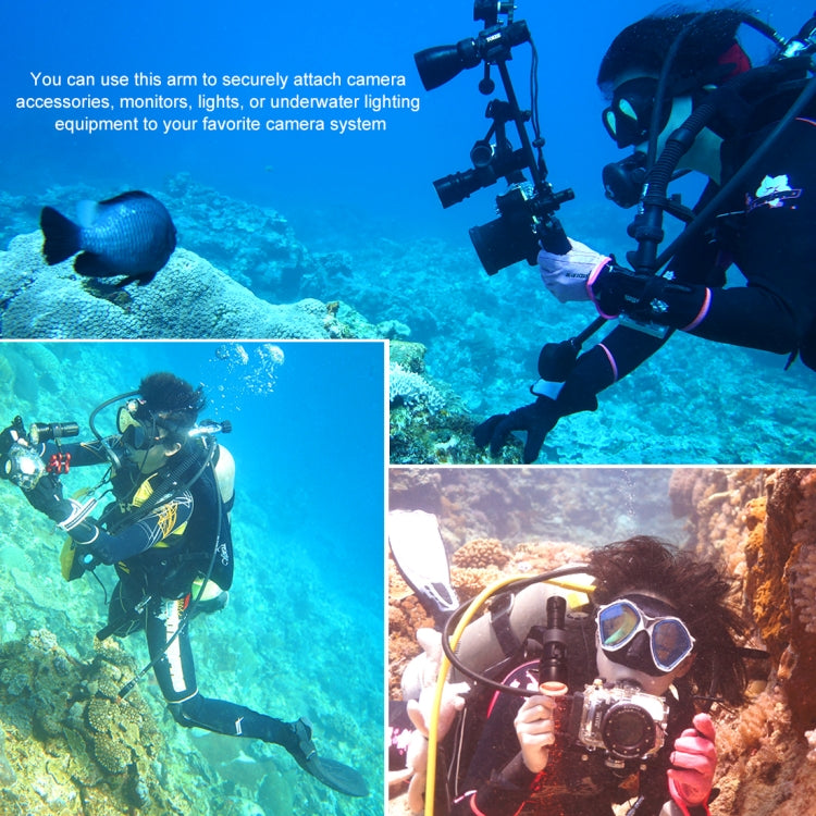 8 inch 20.3cm Aluminum Alloy Ball Arm for Underwater Torch / Video Light, Ball Diameter: 2.5cm, 8 inch Single Ball – Waterproof, Aluminum Alloy