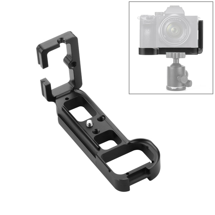 PULUZ 1/4 inch Vertical Shoot Quick Release L Plate Bracket Base Holder for Sony A7R / A7 / A7S, For Sony A7R (Black), For Sony A7R (Red) For Sony A7R (Black) Black