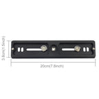 PULUZ 200mm Length PU-200 Aluminum-magnesium Alloy Quick Release Plate QR Clamp for Benro B3 / J2 /J3 Tripod Ball Head