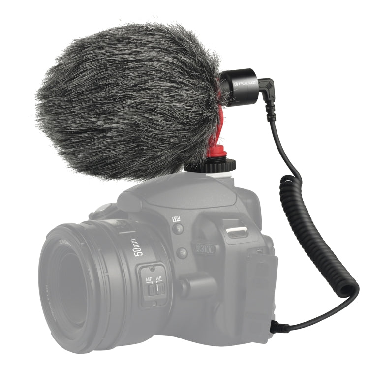 PULUZ Professional Interview Condenser Video Shotgun Microphone with 3.5mm Audio Cable for DSLR & DV Camcorder, Shotgun Microphone Shotgun Microphone