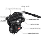 Professional Heavy Duty Video Camcorder Aluminum Alloy Tripod with Fluid Drag Head for DSLR / SLR Camera, Adjustable Height: 80-160cm, 80-160cm Tripod – Aluminum Alloy