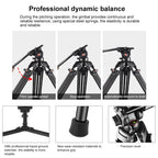 Professional Heavy Duty Video Camcorder Aluminum Alloy Tripod with Fluid Drag Head for DSLR / SLR Camera, Adjustable Height: 80-160cm, 80-160cm Tripod – Aluminum Alloy